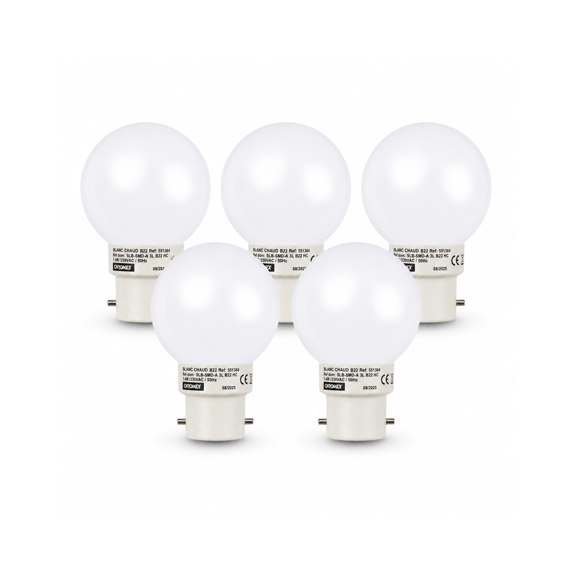 Pack de 5 ampoules B22