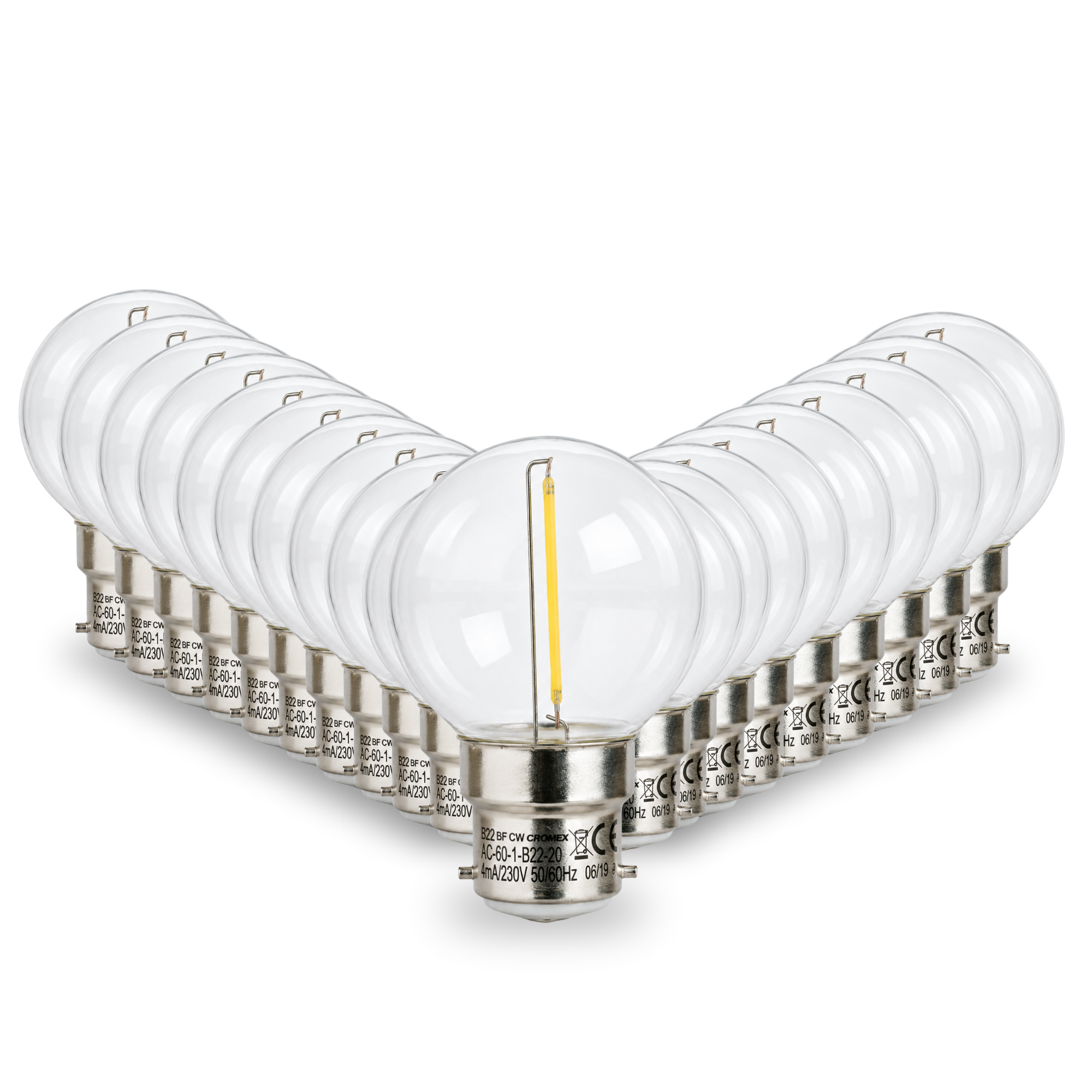 Lot de 20 ampoules Filament B22