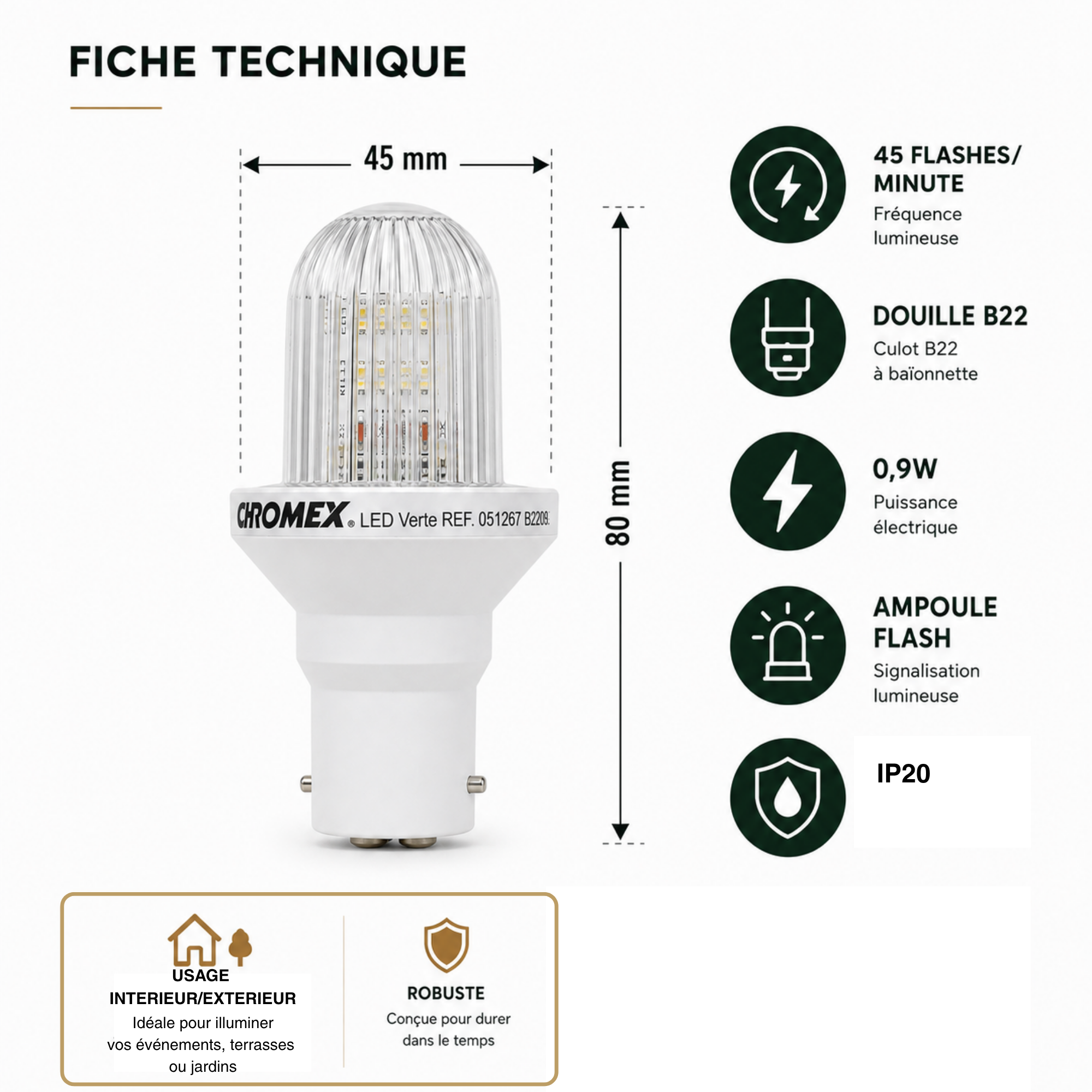 Ampoule flash B22