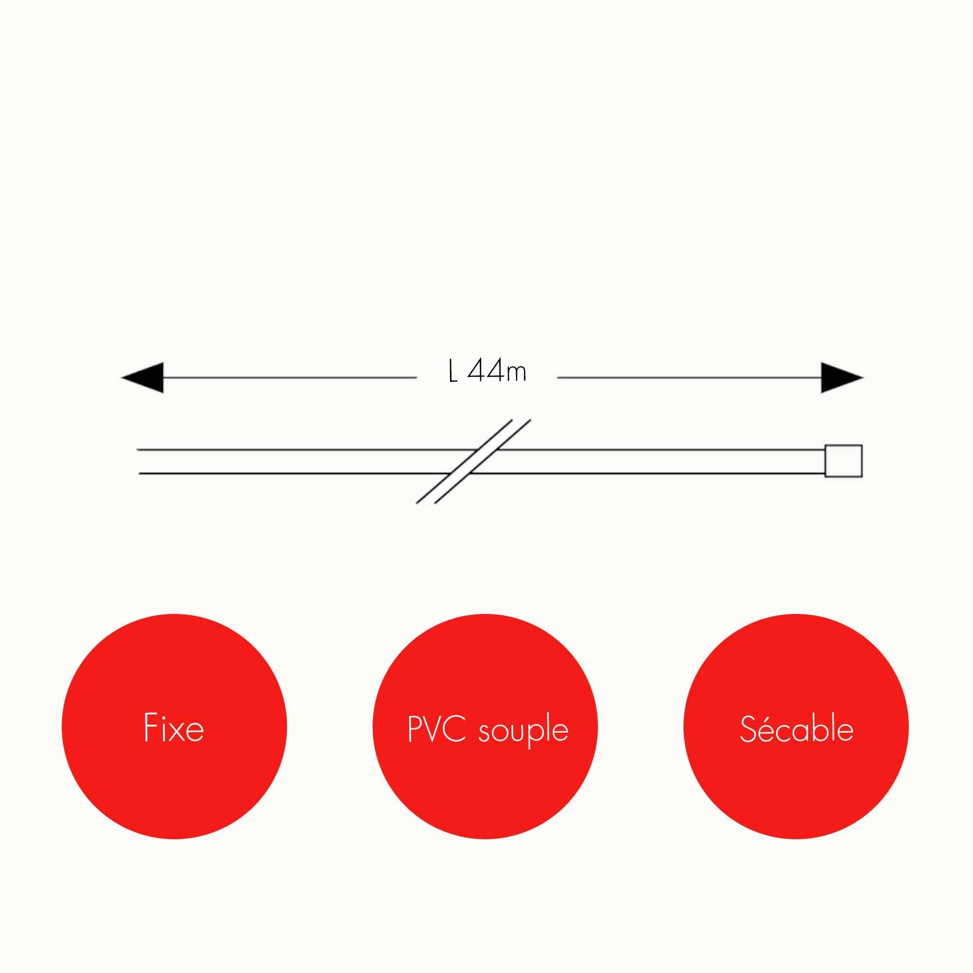 Cordon lumineux fixe L44m - 230V