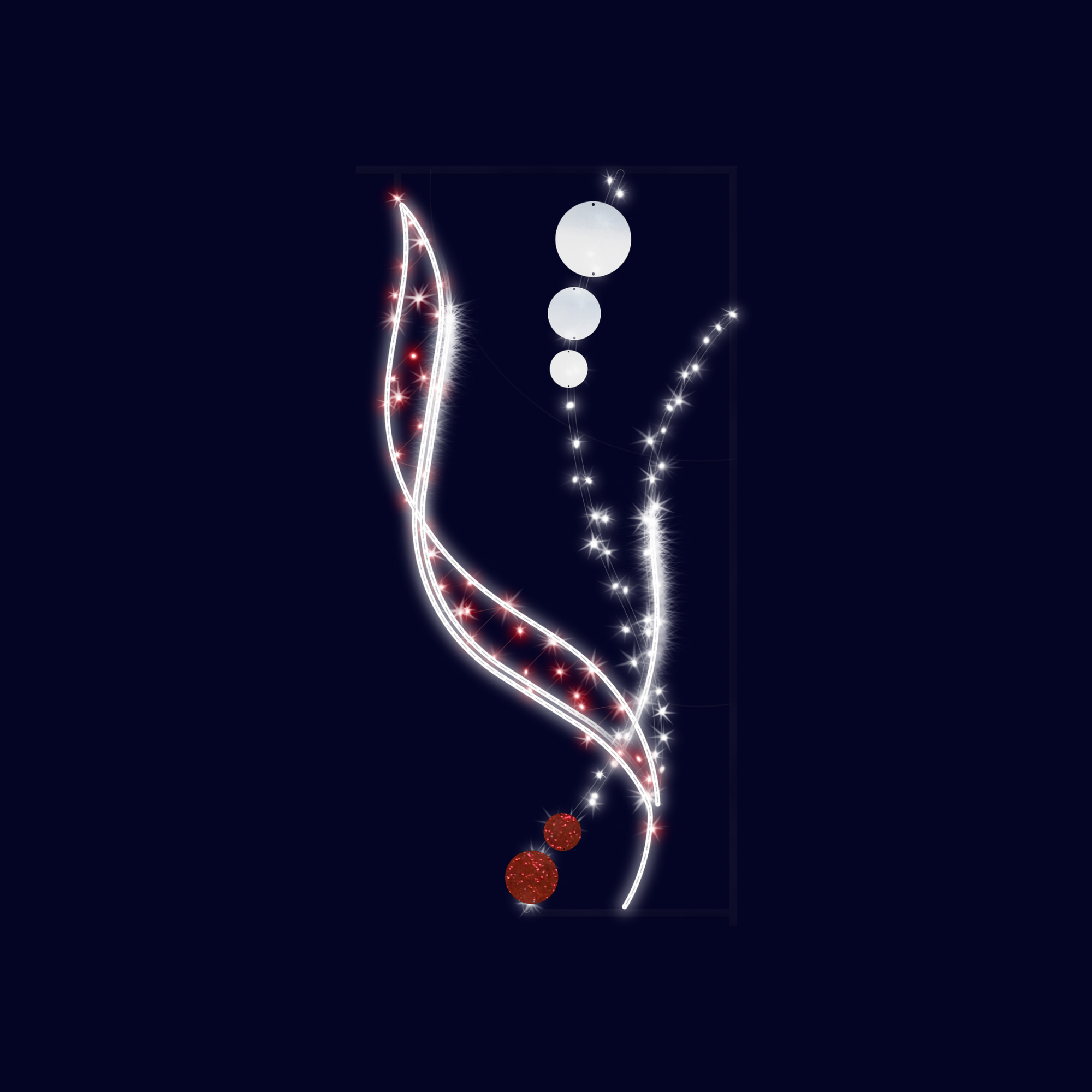 Décor de noël candélabre 2D Agathe H2 x L1m