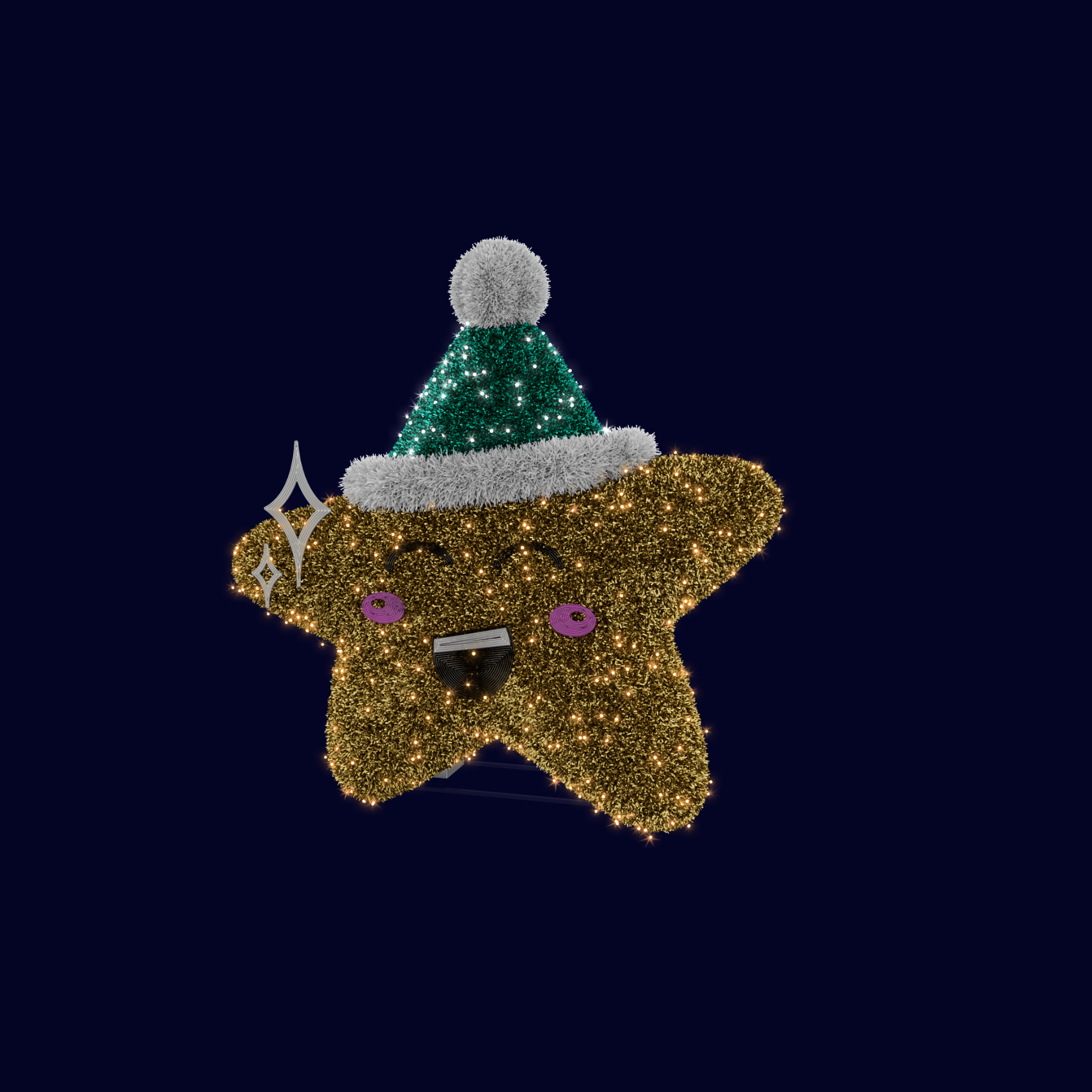 Décor de noël 3D Etoile choupi H1,8 x L1,95 x P0,5m