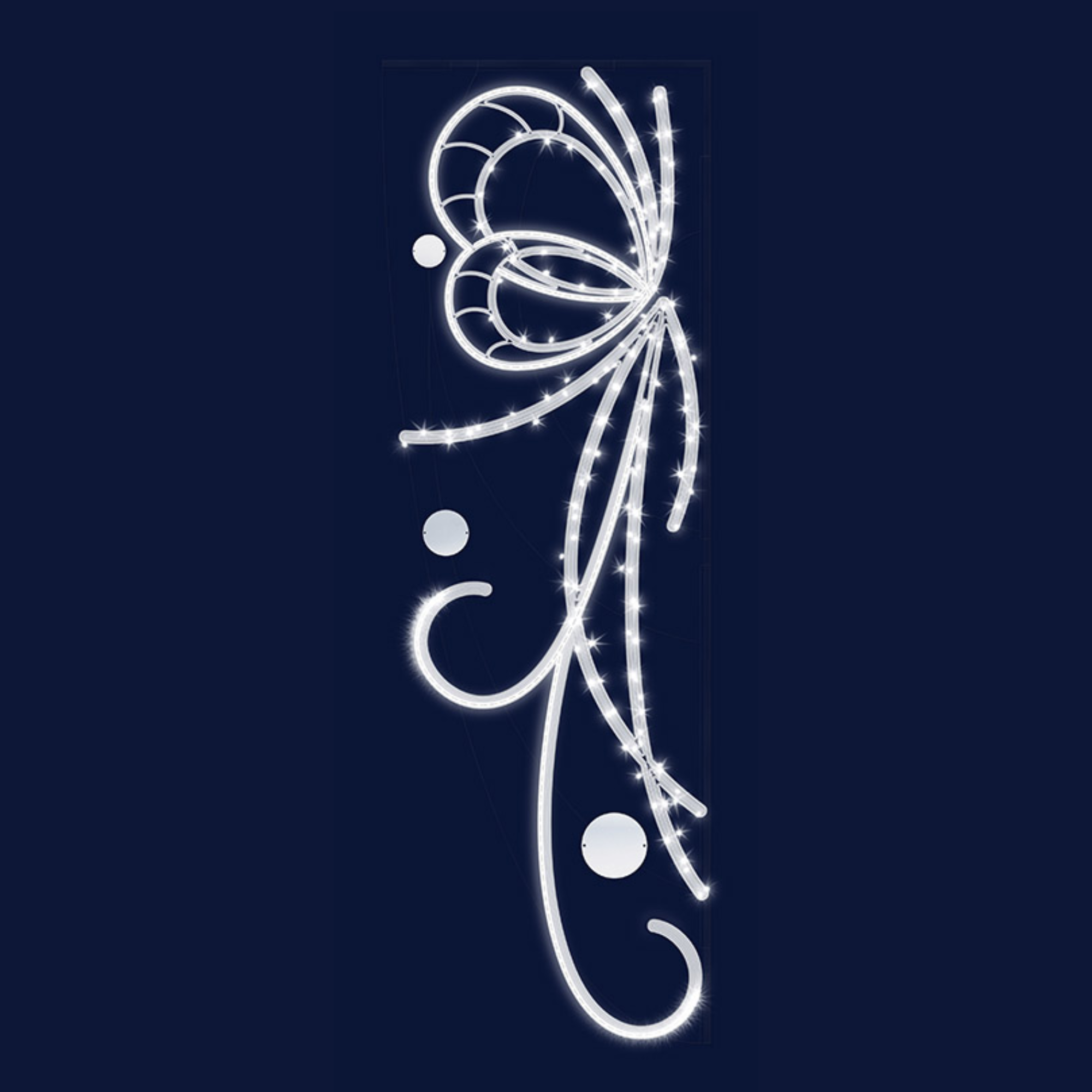 Décor de noël candélabre 2D Noeud H3 x L1m