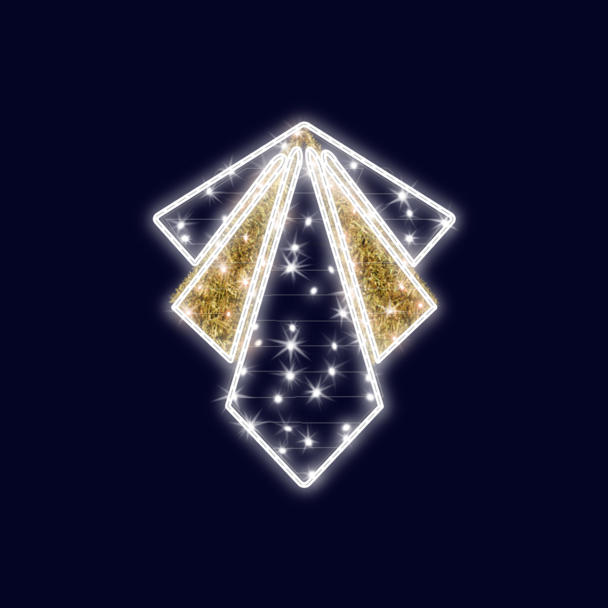 Décor de noël suspension 2D Prisme H0,7 x L0,9m