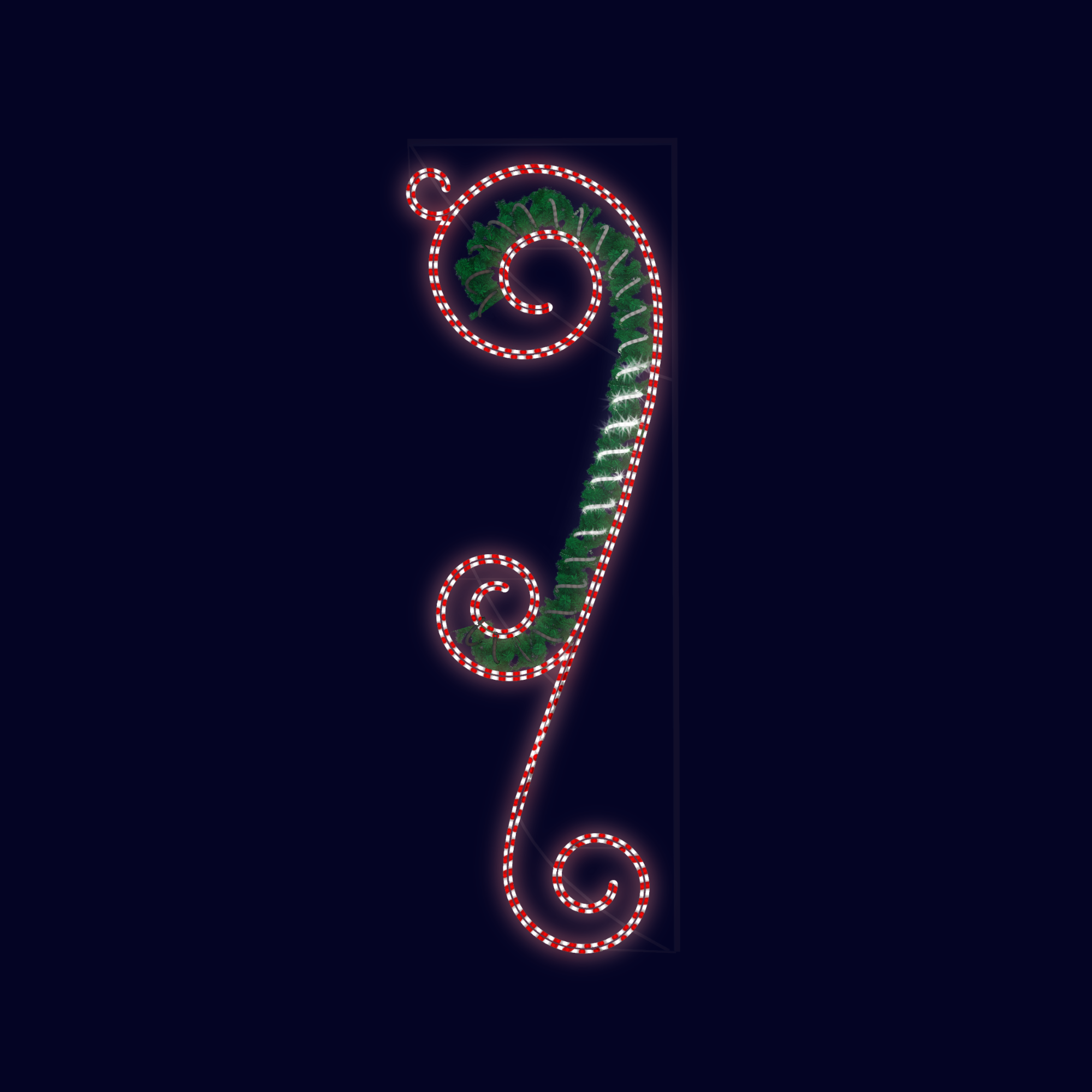 Décor de noël candélabre 2D Santa H3 x L1m