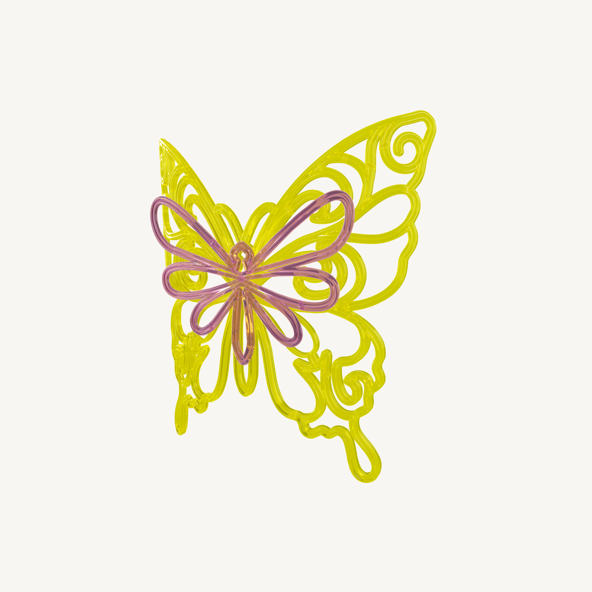 Décor suspension 3D Butterflyz H0,56 x L0,54 x P0,12m