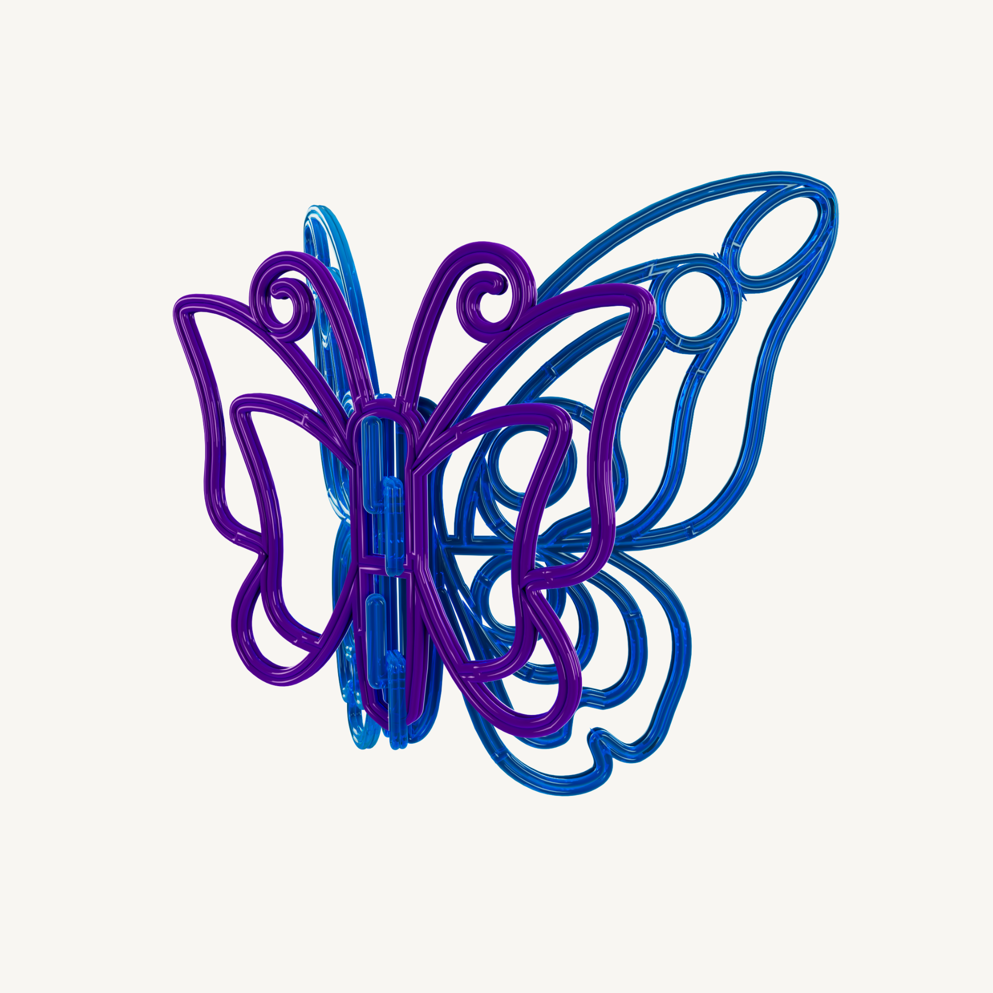 Décor suspension 3D Papillon pop H0,51 x L0,62 x P0,24m