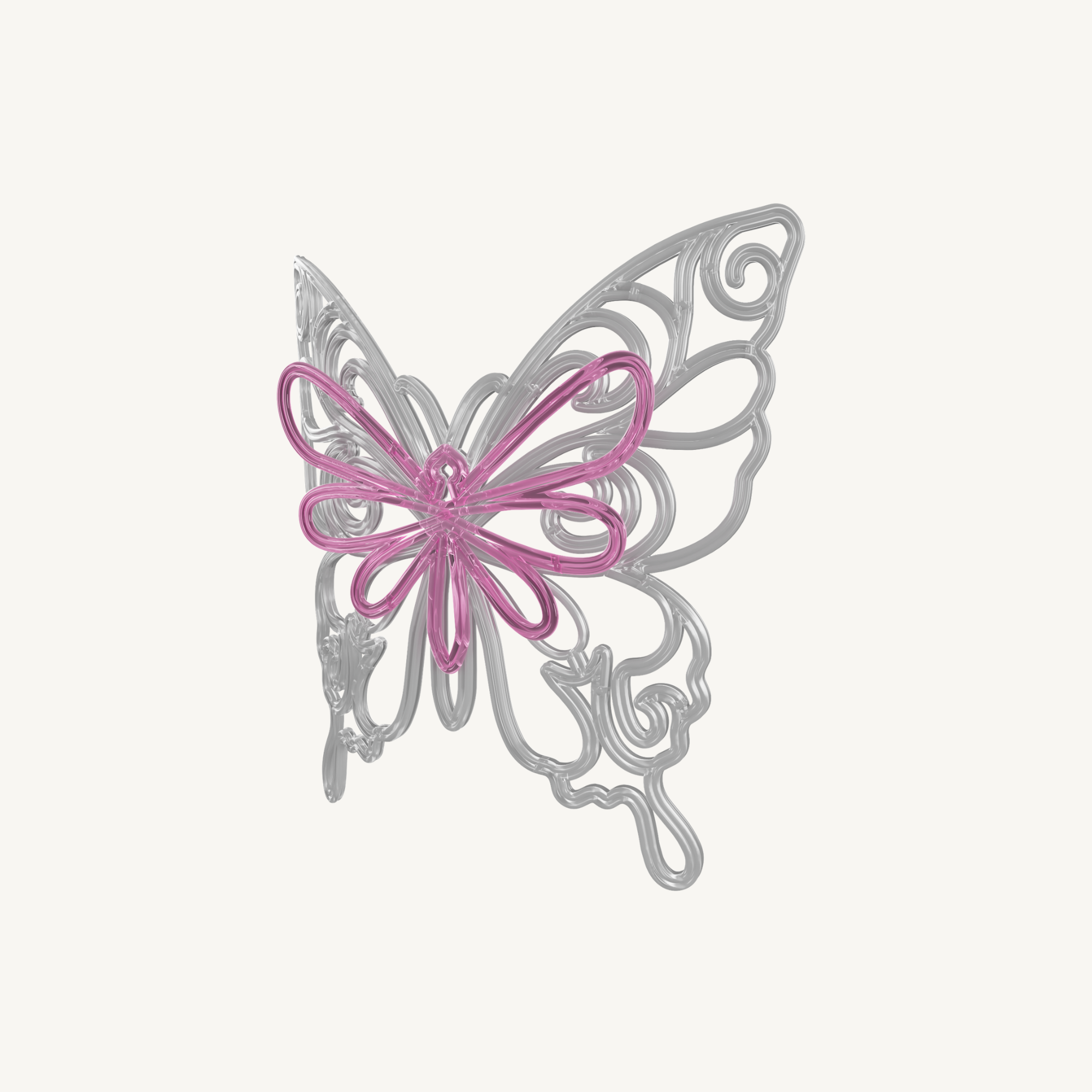 Décor suspension 3D Butterflyz H0,56 x L0,54 x P0,12m