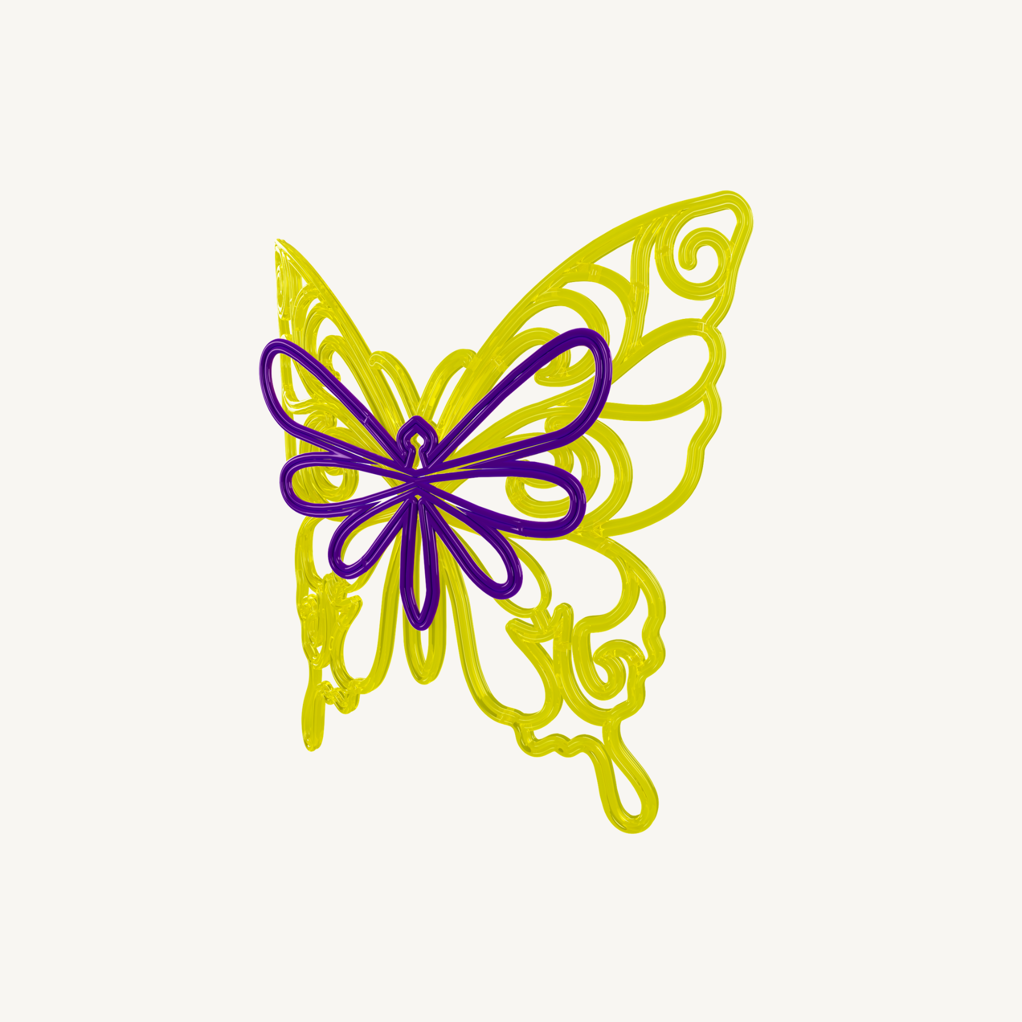 Décor suspension 3D Butterflyz H0,56 x L0,54 x P0,12m