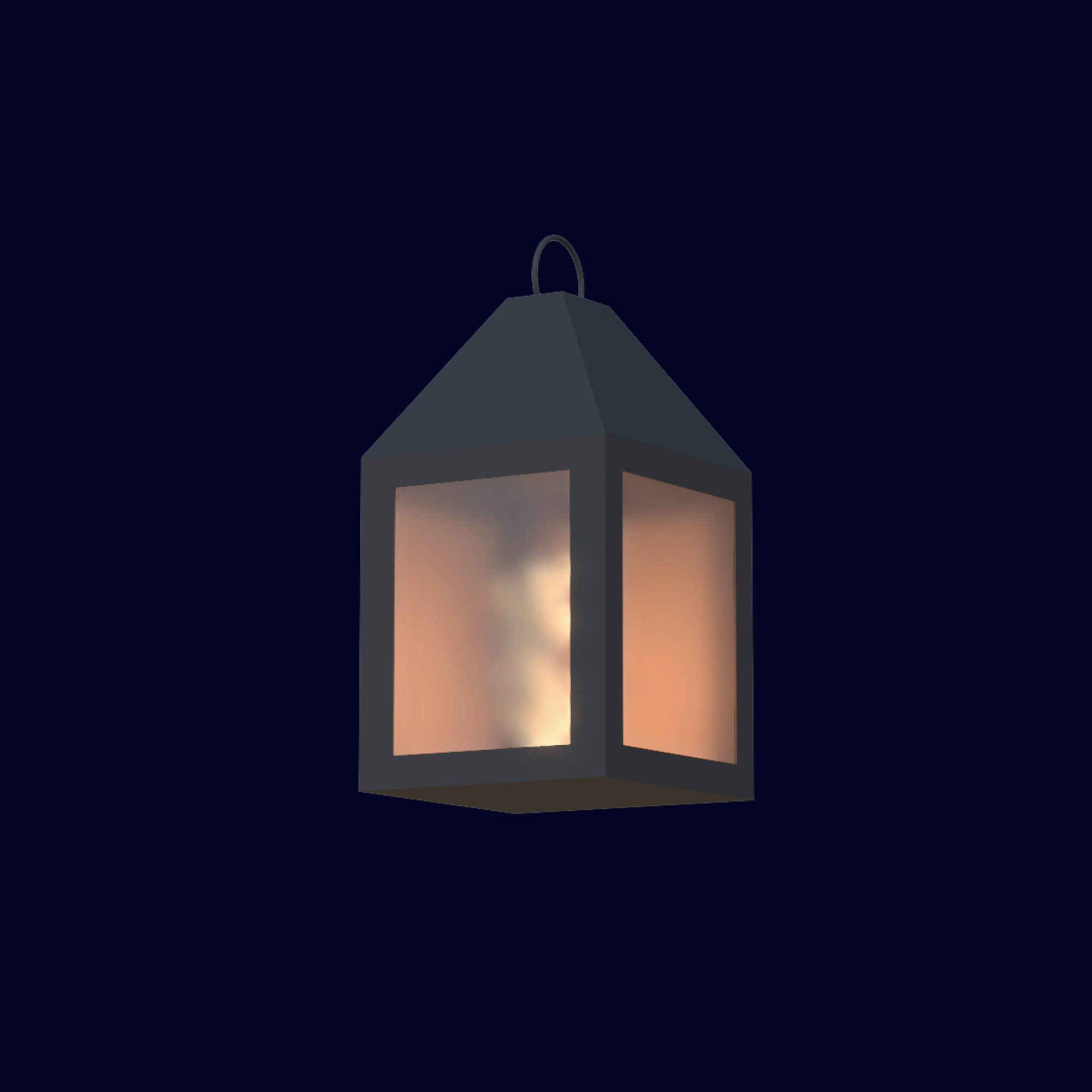 Décor de noël 3D petite lanterne H0,6 x L0,3 x P0,3m