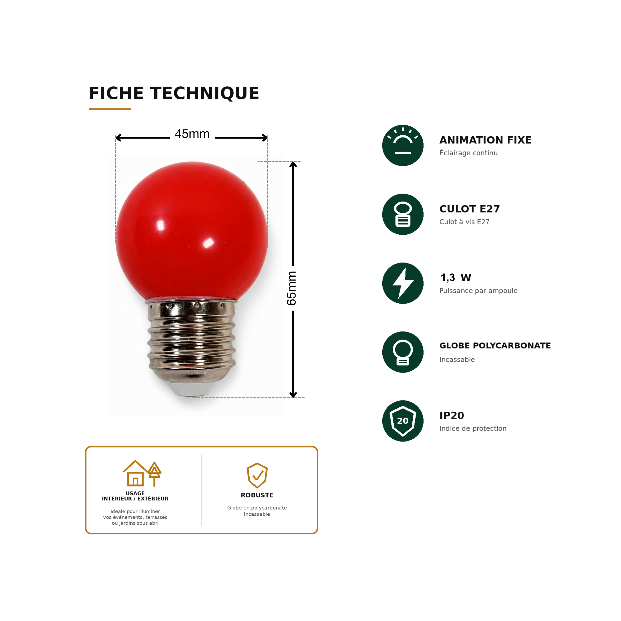 Pack de 5 ampoules E27