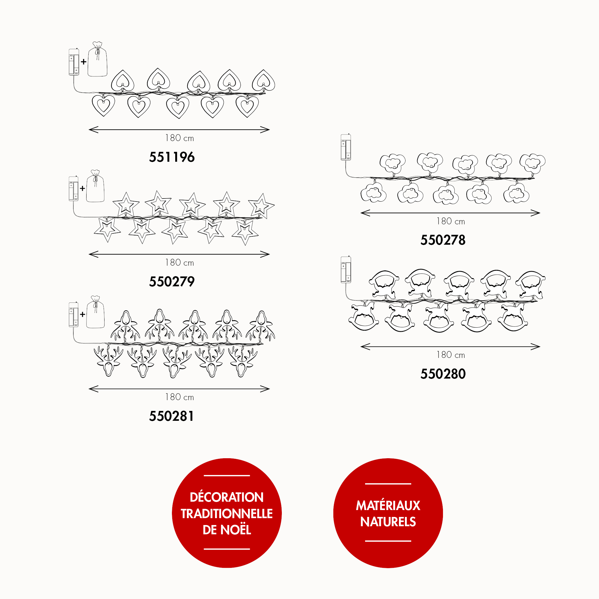 Guirlande lumineuse en bois