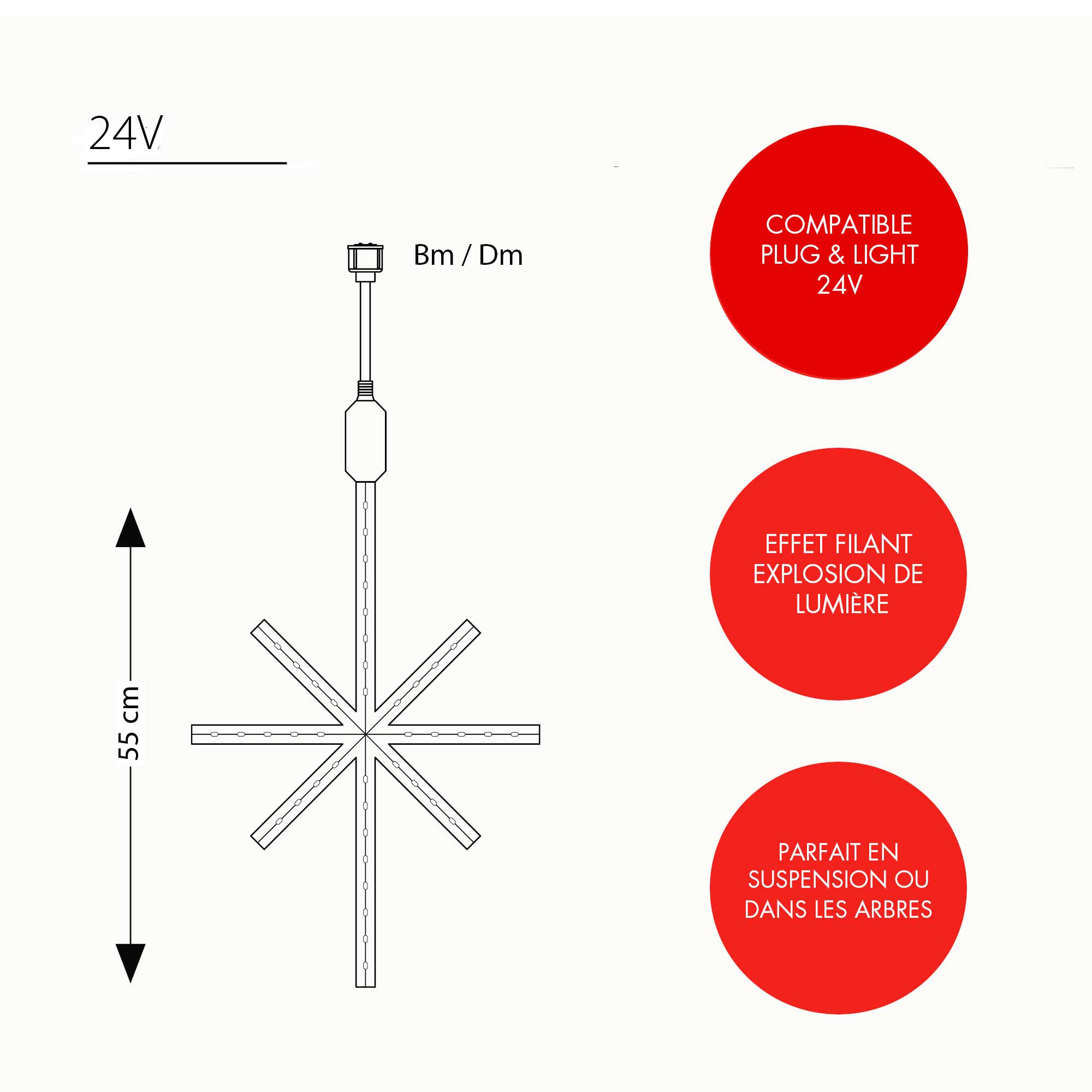 Suspension Floko - 24V