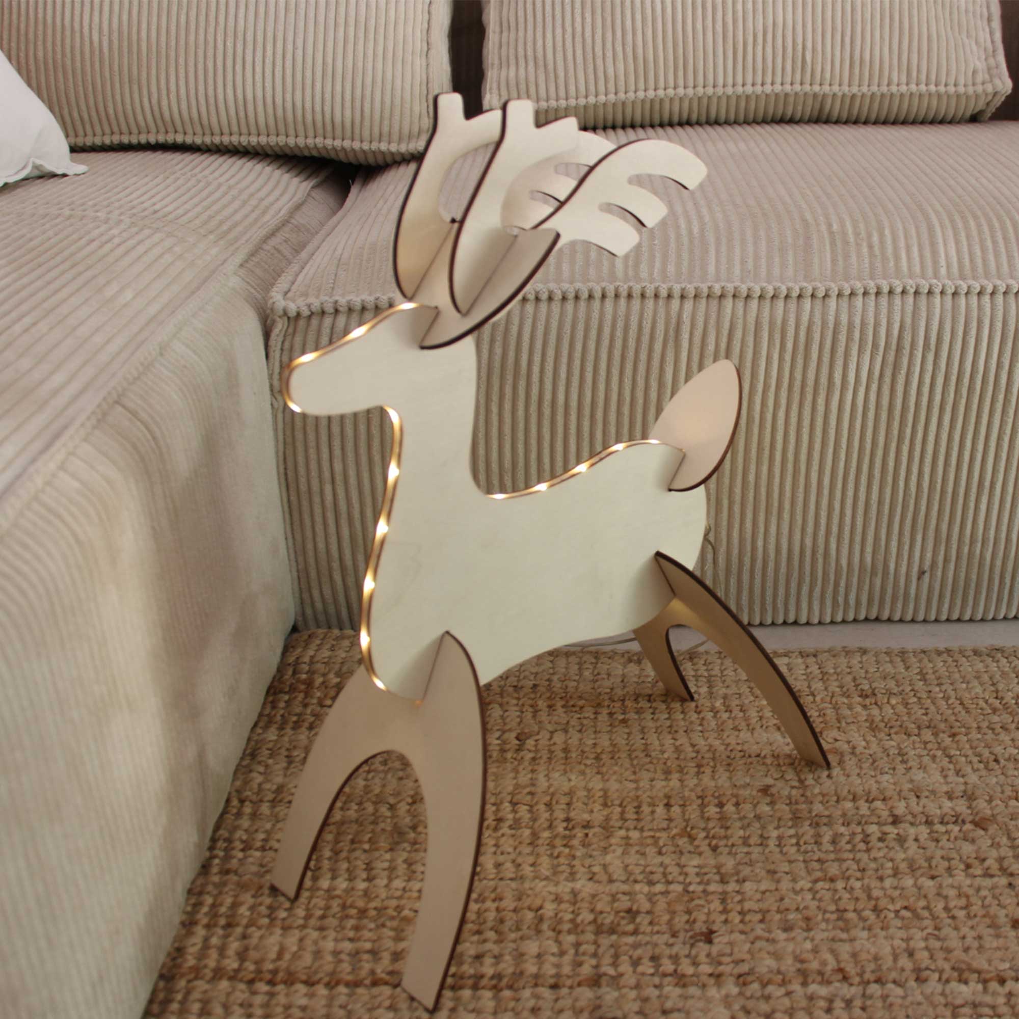 Renne lumineux 3D - H50cm