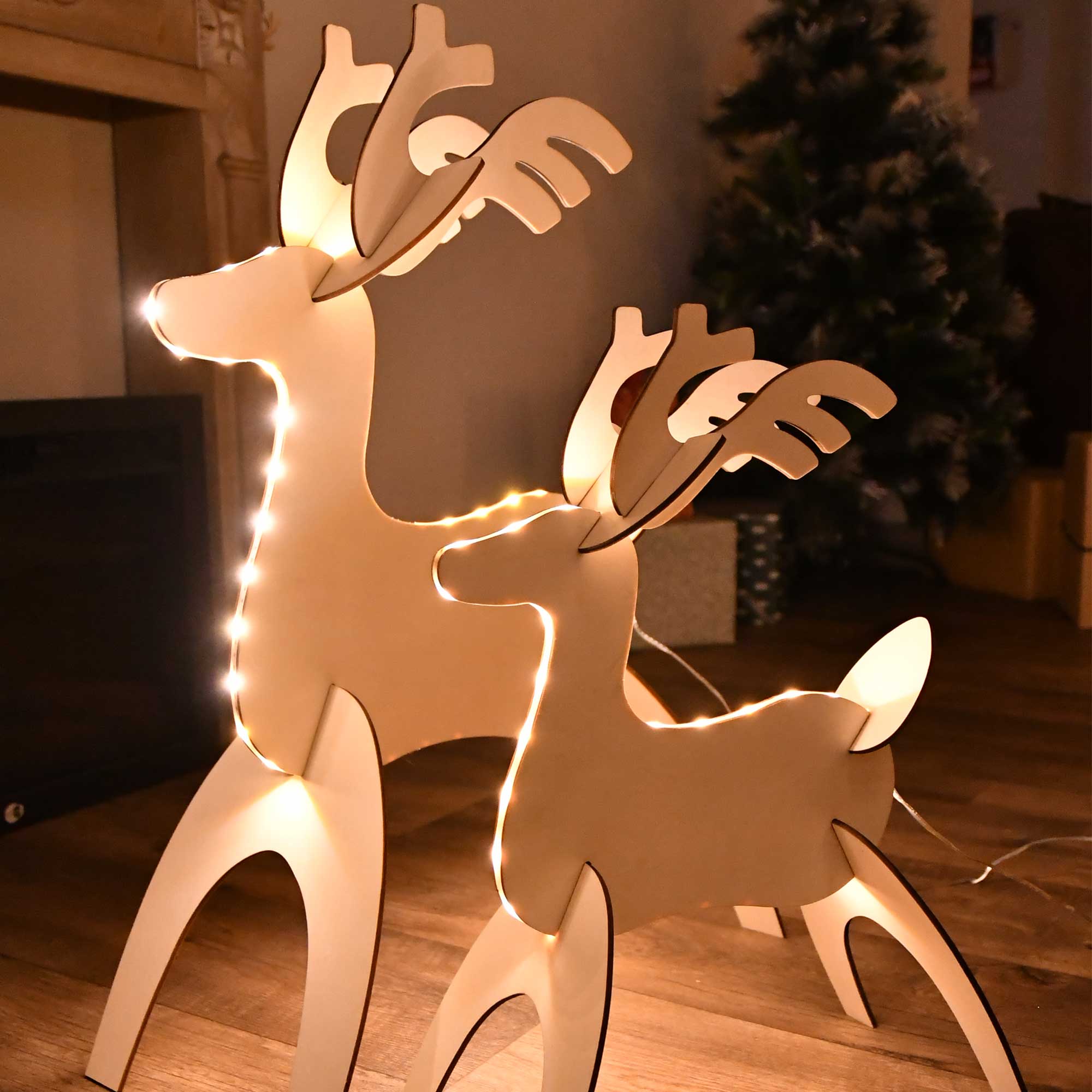 Renne lumineux 3D - H50cm