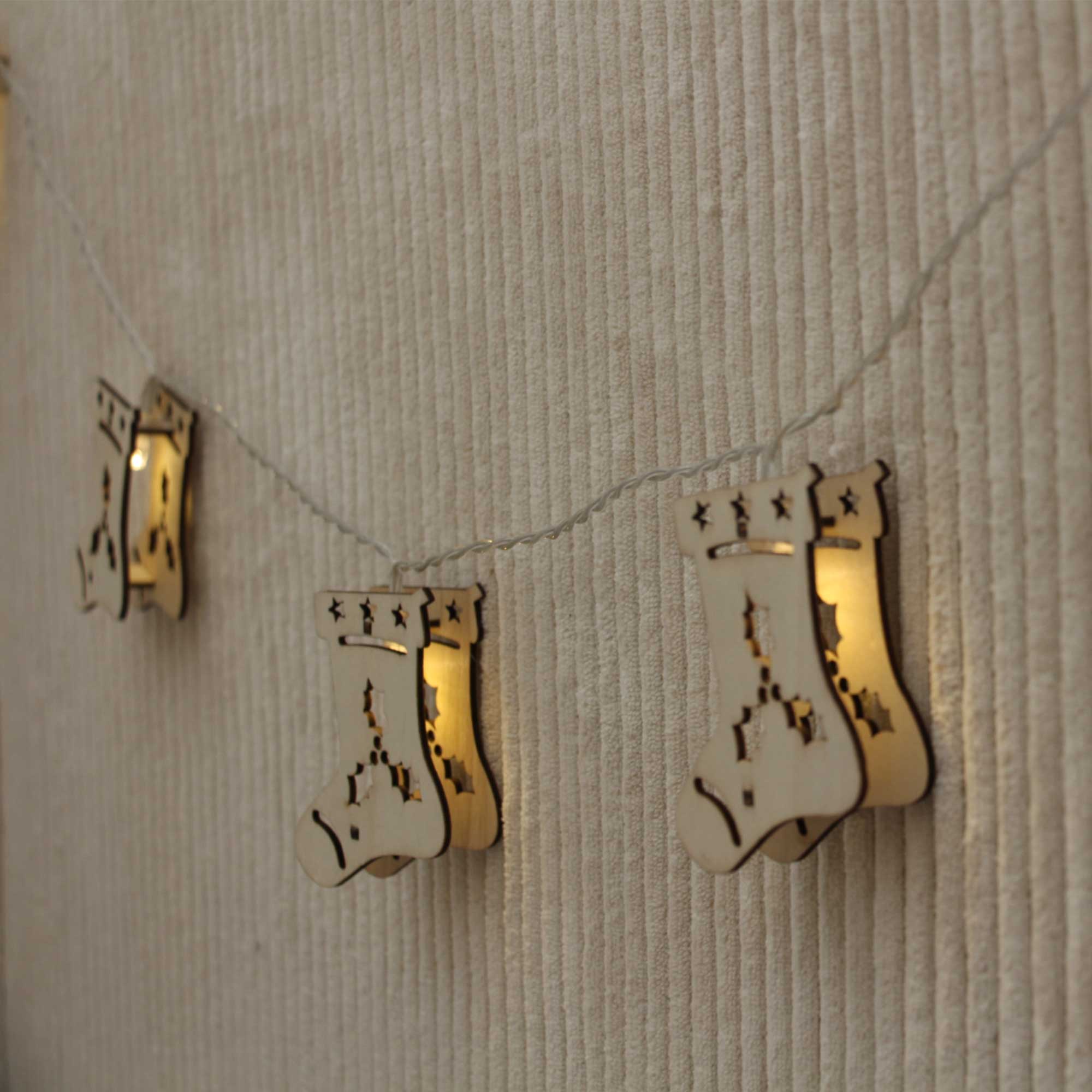 Guirlande tradition lumineuse en bois