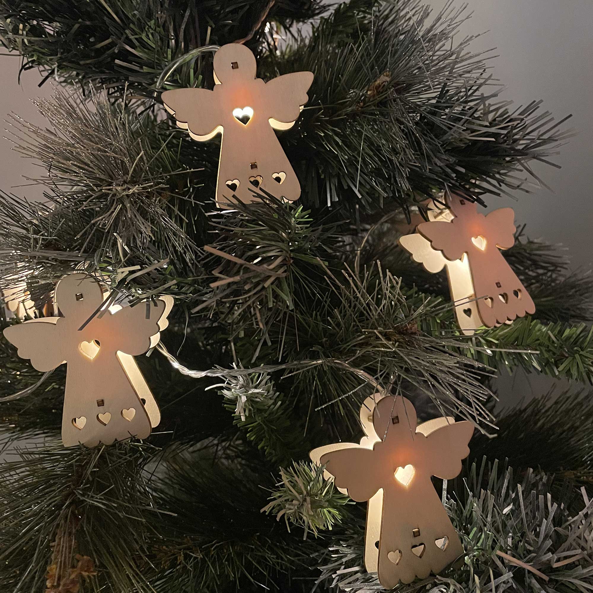 Guirlande tradition lumineuse en bois