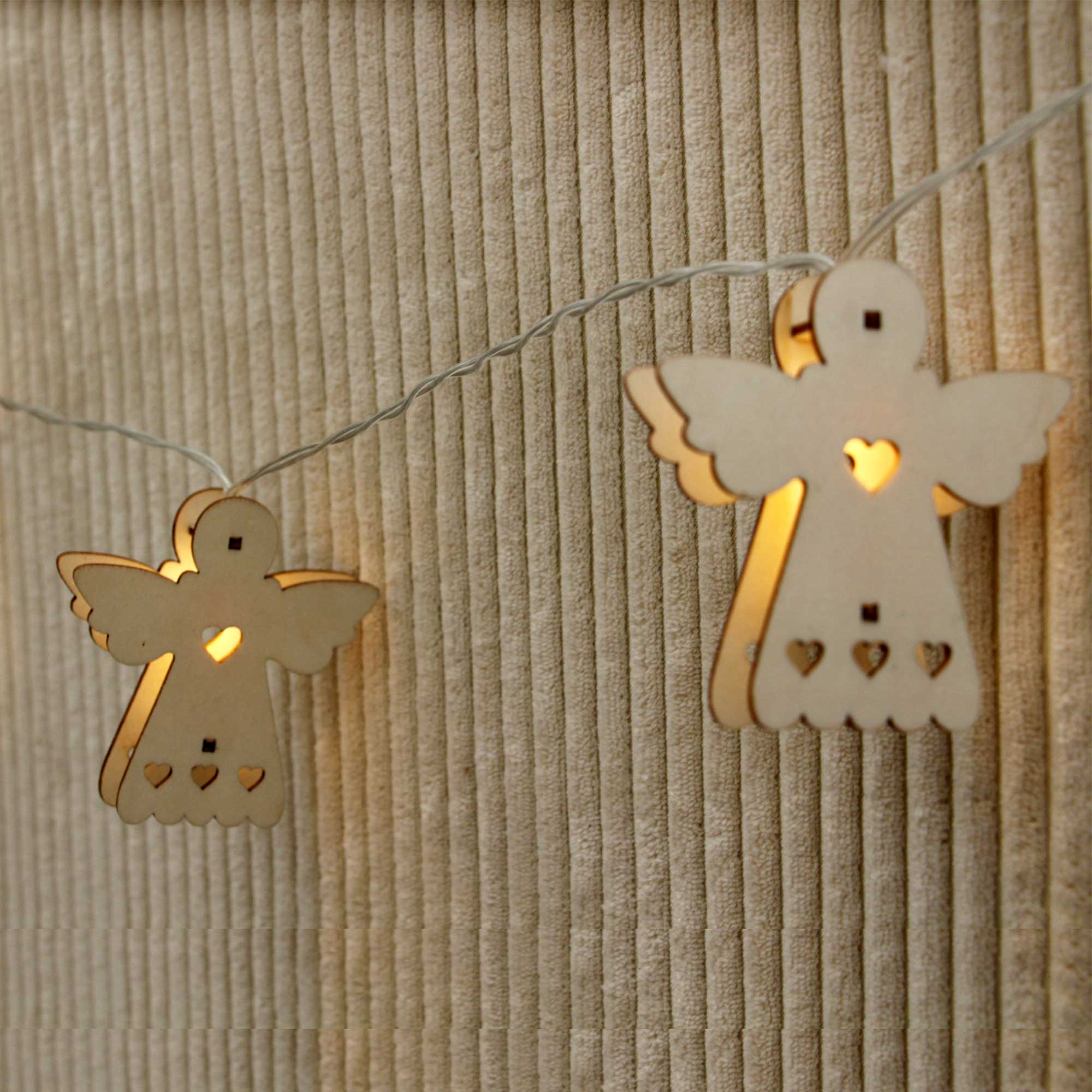 Guirlande tradition lumineuse en bois