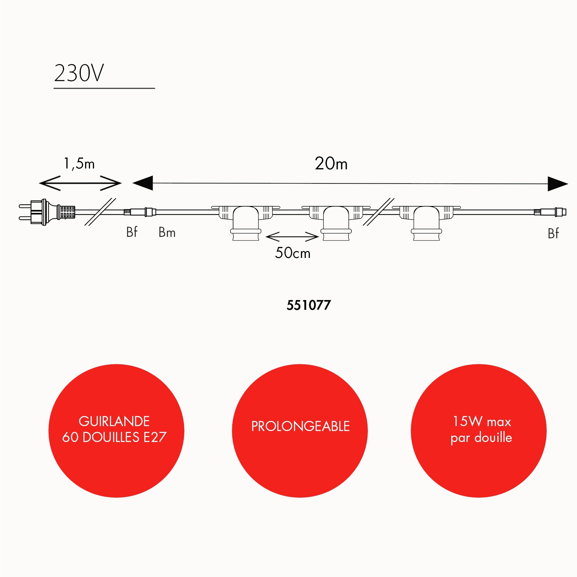 Guirlande guinguette Festival