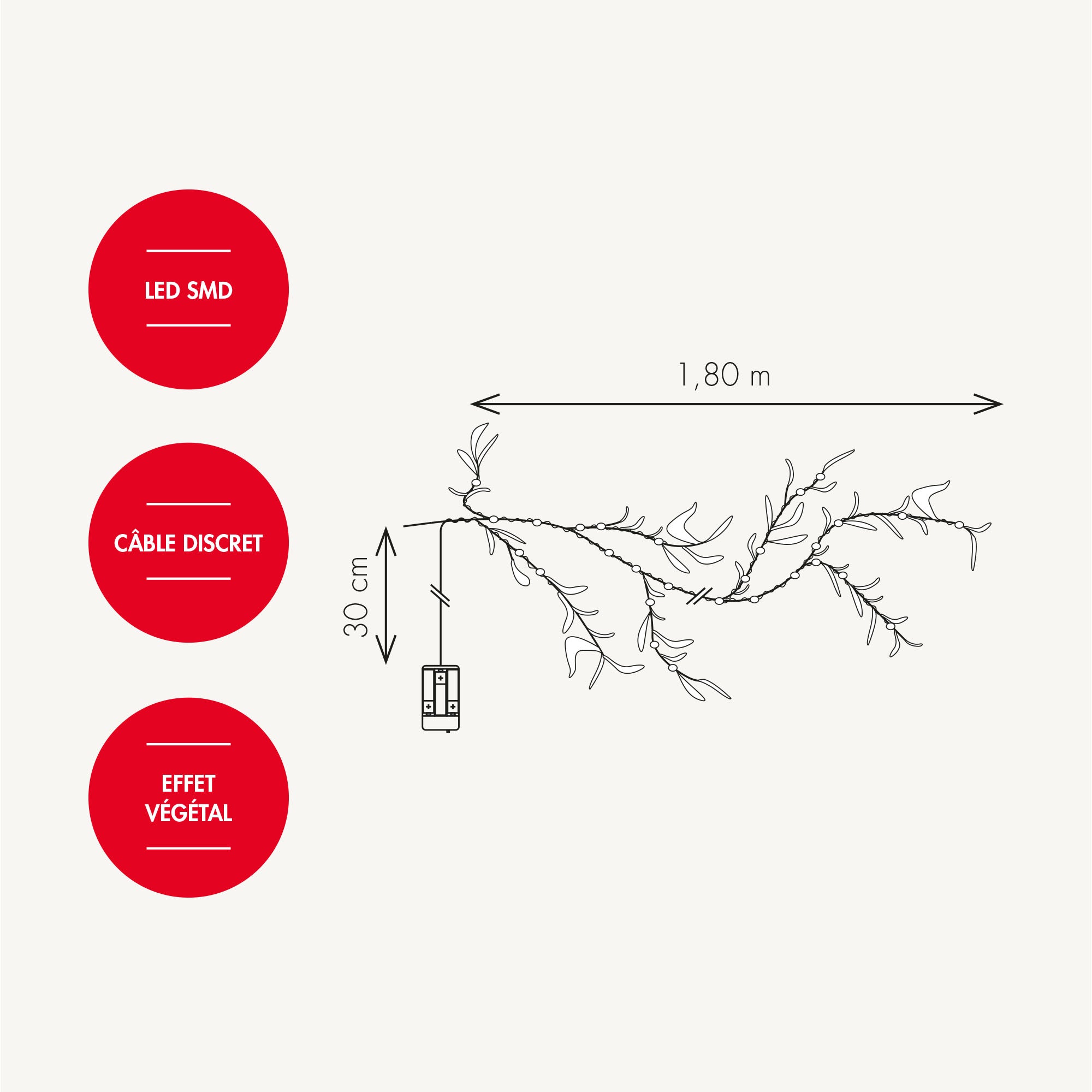Guirlande branches d'olivier