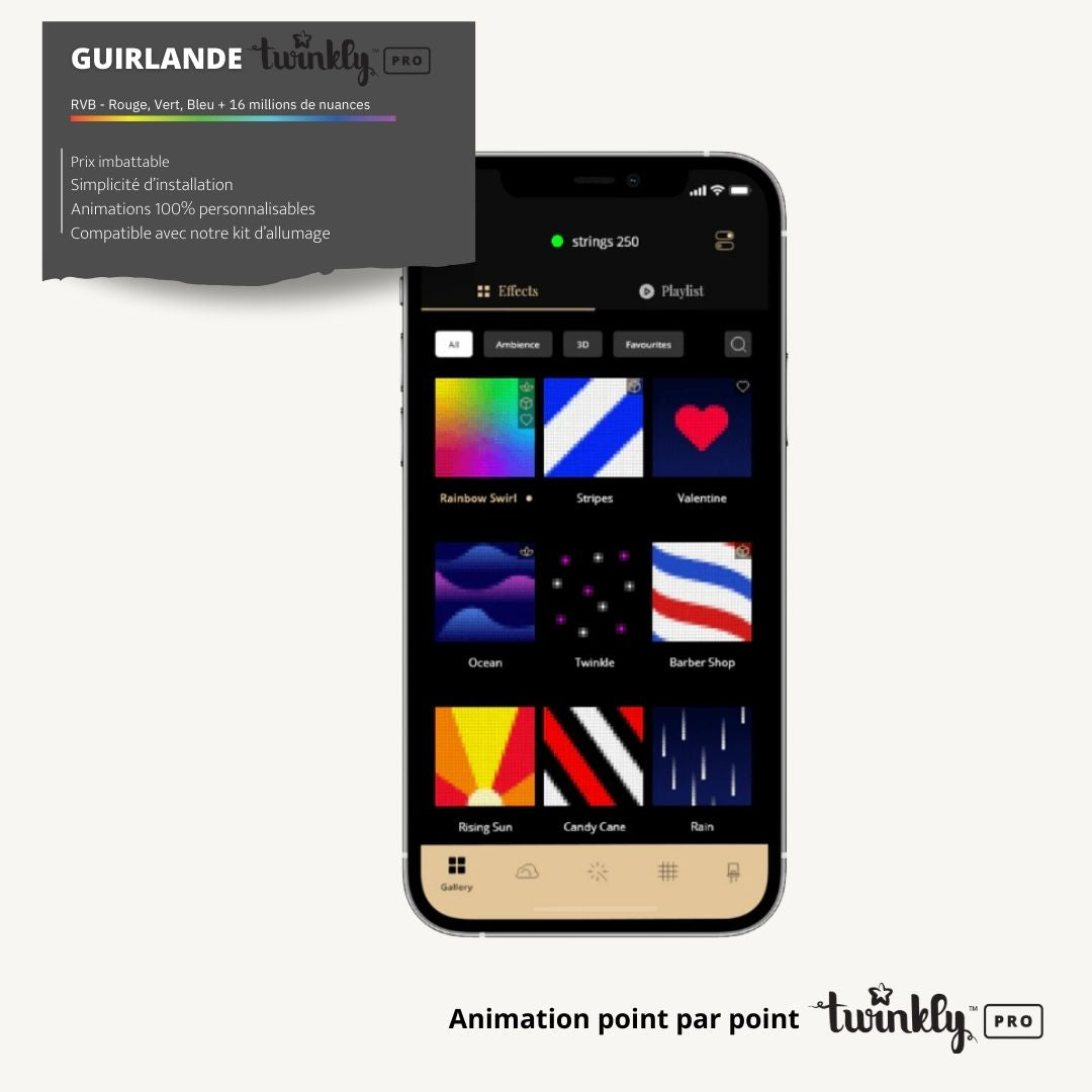 Guirlande Twinkly Pro RVB L25m - 24V