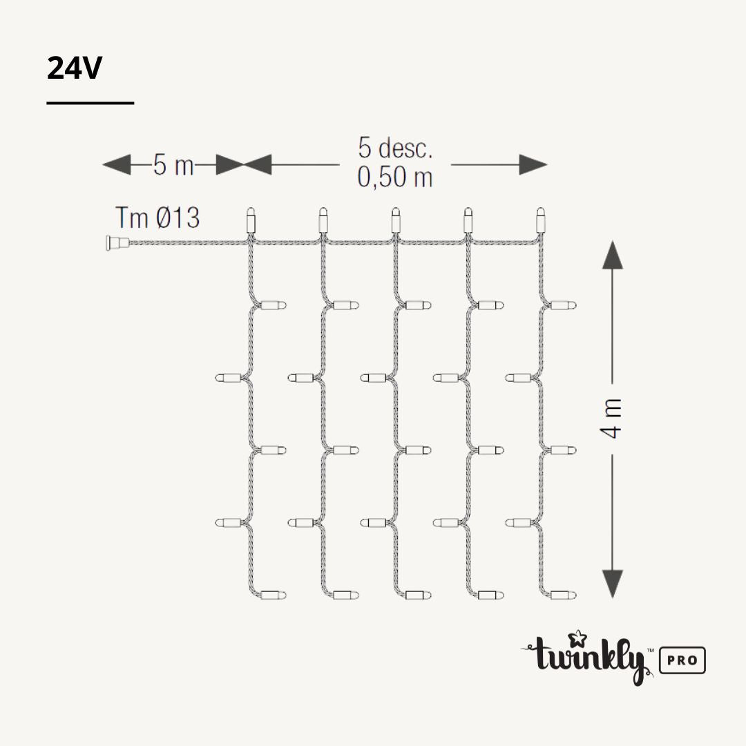 Rideau Twinkly Pro H4x L0,50m - 24V