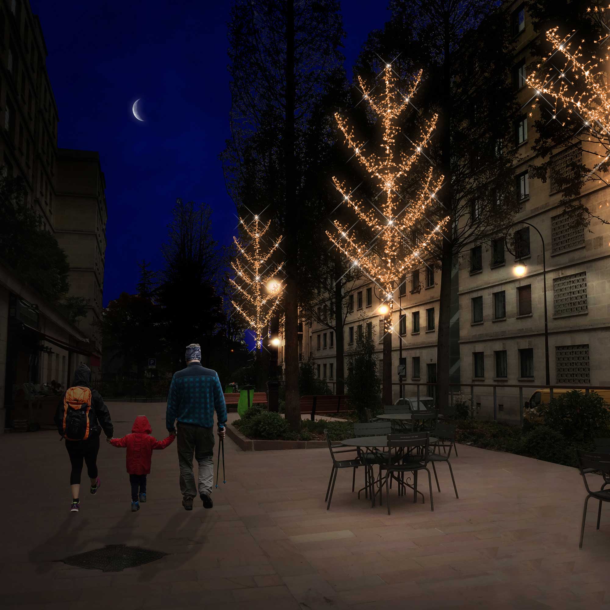 Branche plafond scintillante L3,5m - 230V