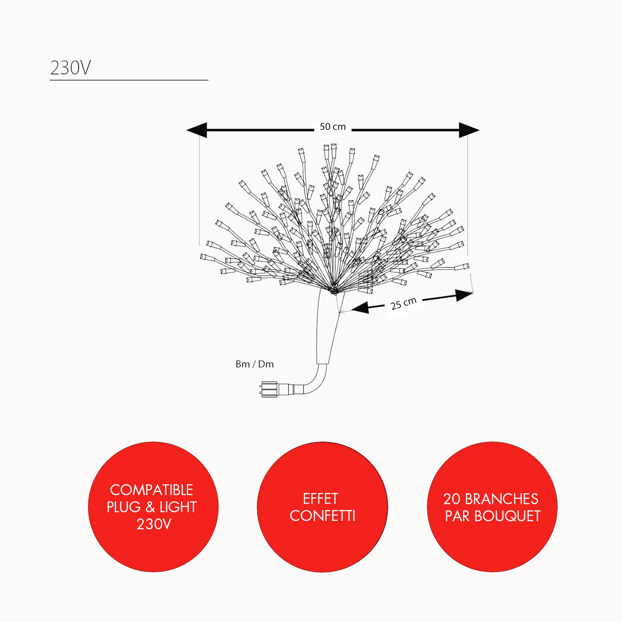 Bouquet confetti - 230V