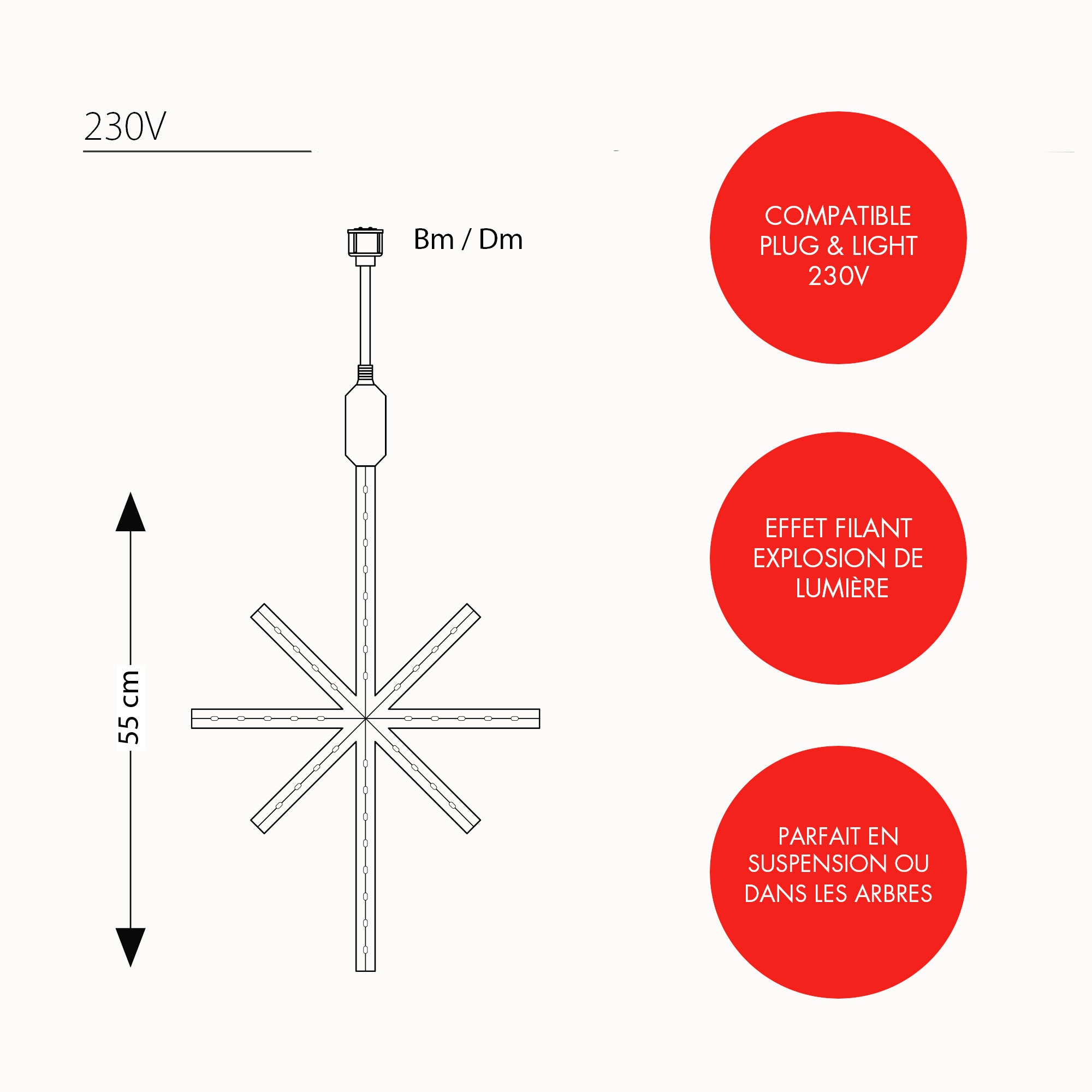 Suspension Floko - 230V