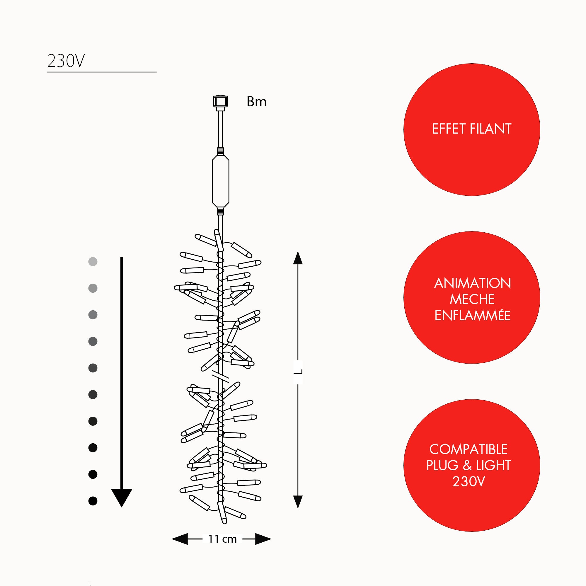 Boa fusée filant - 230V