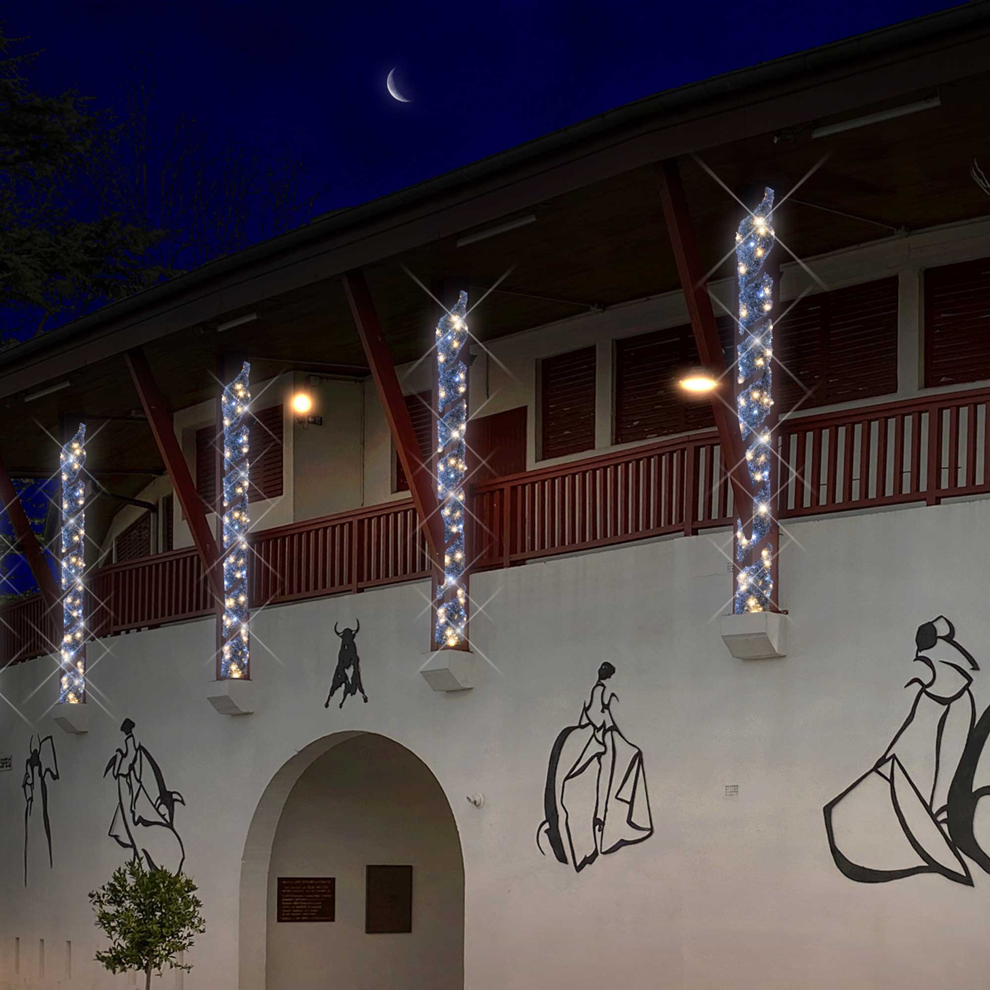 Ruban lumineux pour mât scintillant - tapis gris - 24V