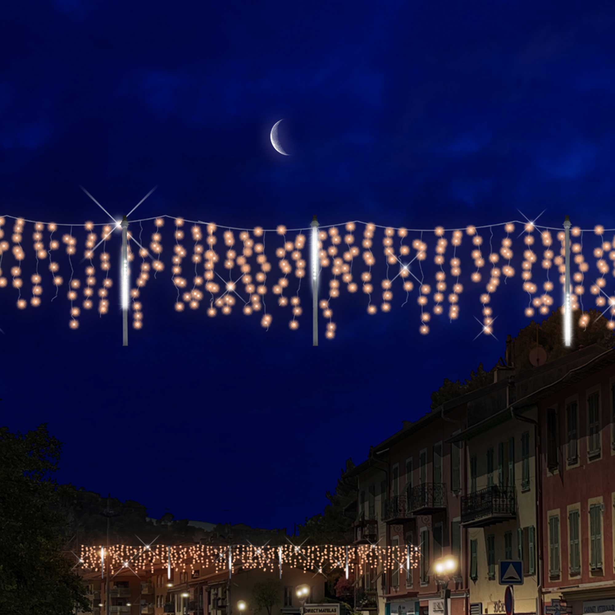 Droplight effet chute de neige - H50cm- 24V