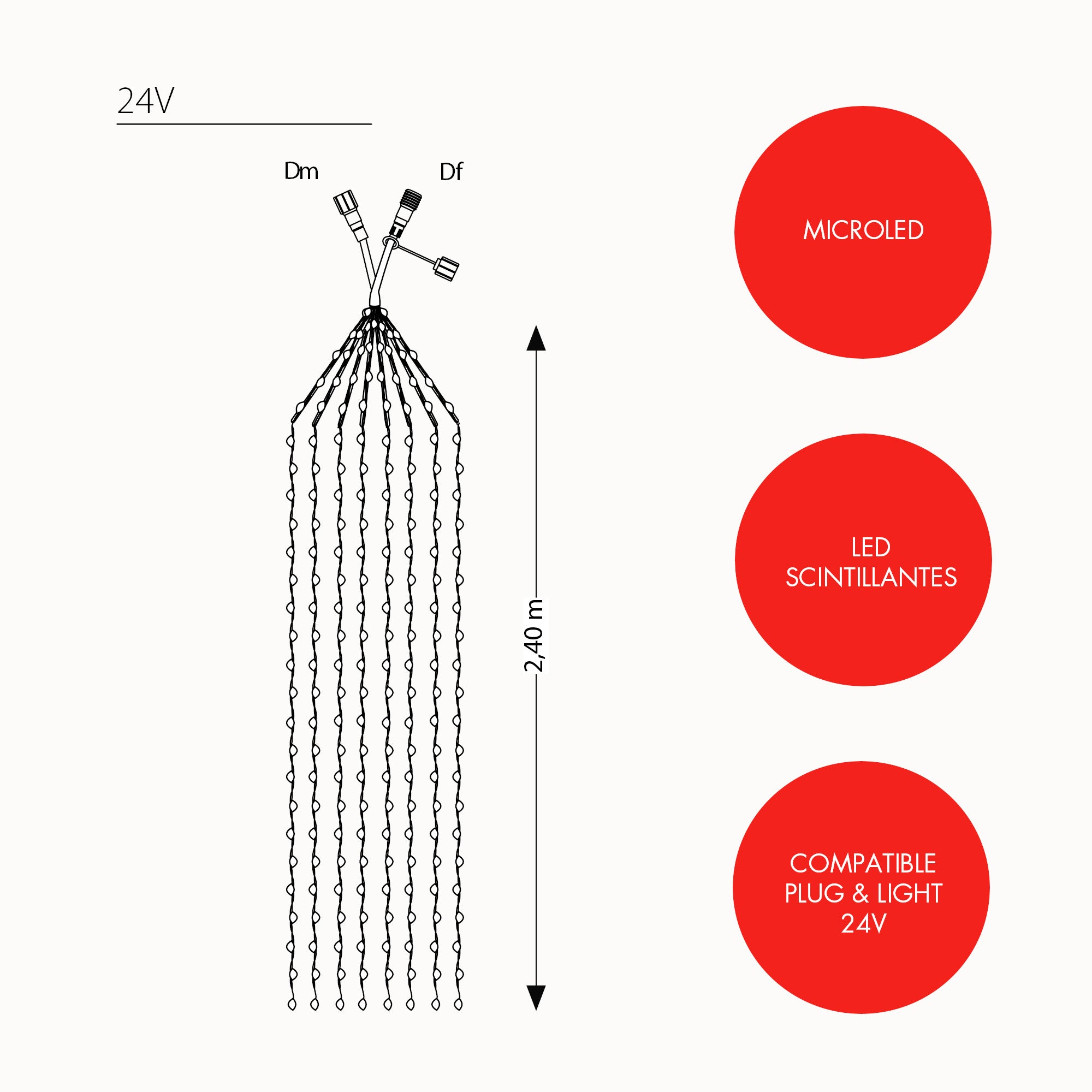 Cascade Voie lactée Scintillante - 24V