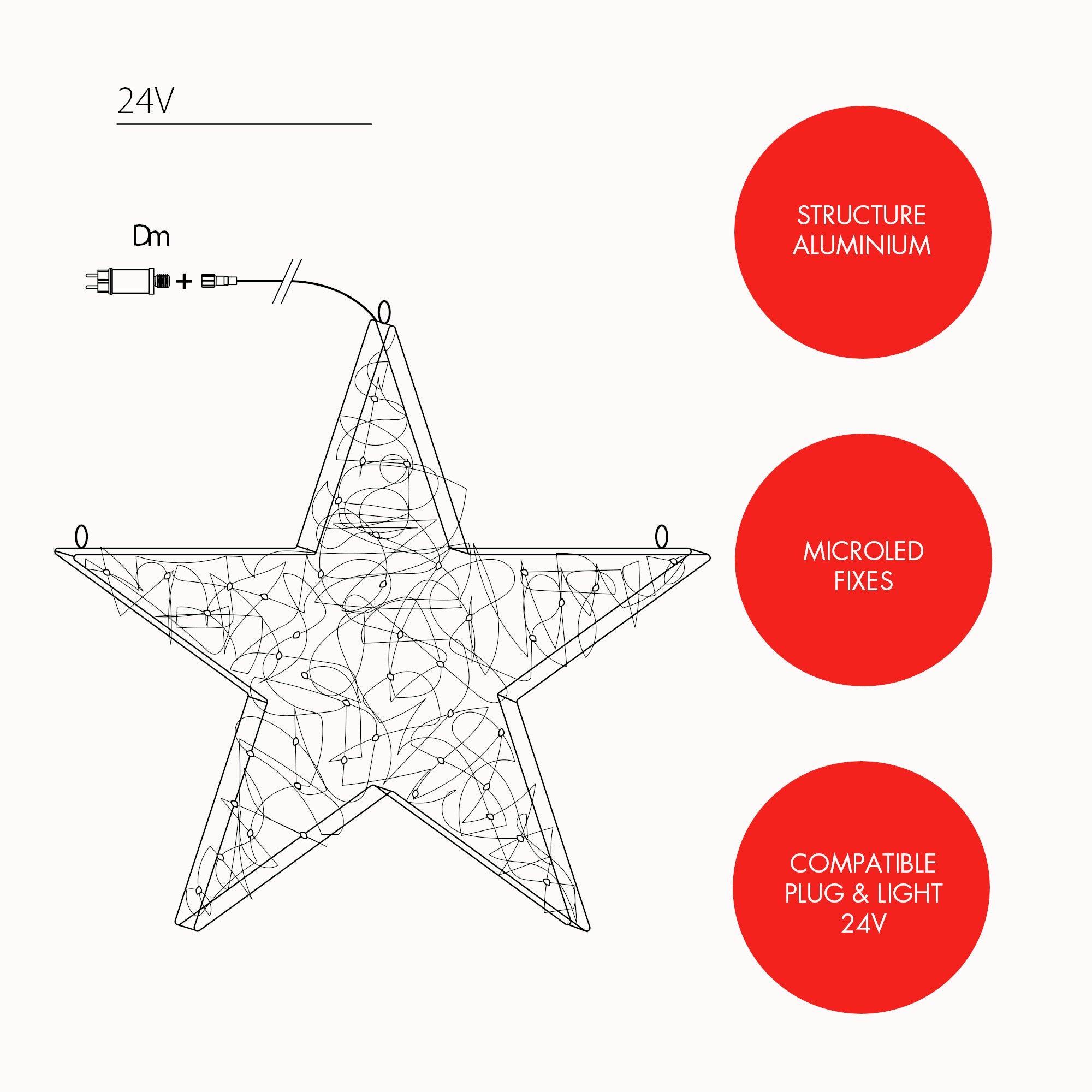 Étoile Microled 24V