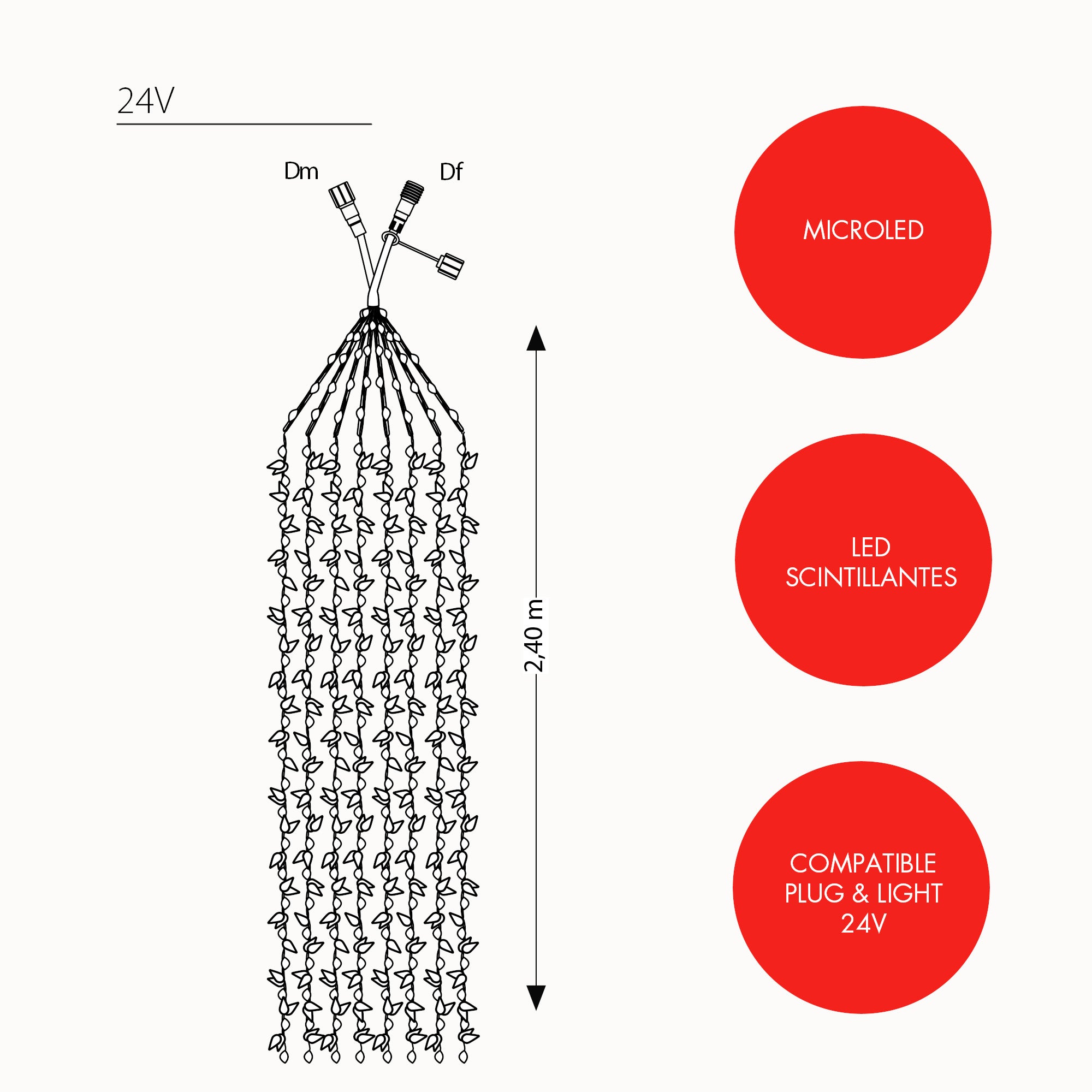 Cascade végétale Scintillante - 24V