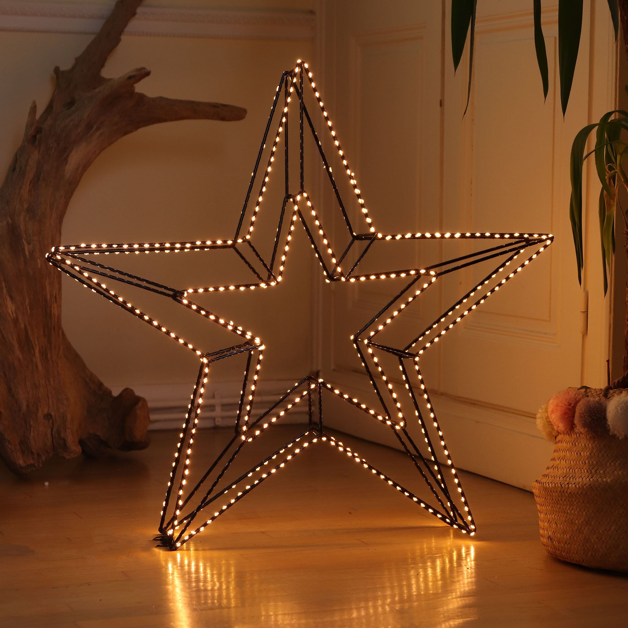 Étoile 3D lumineuse