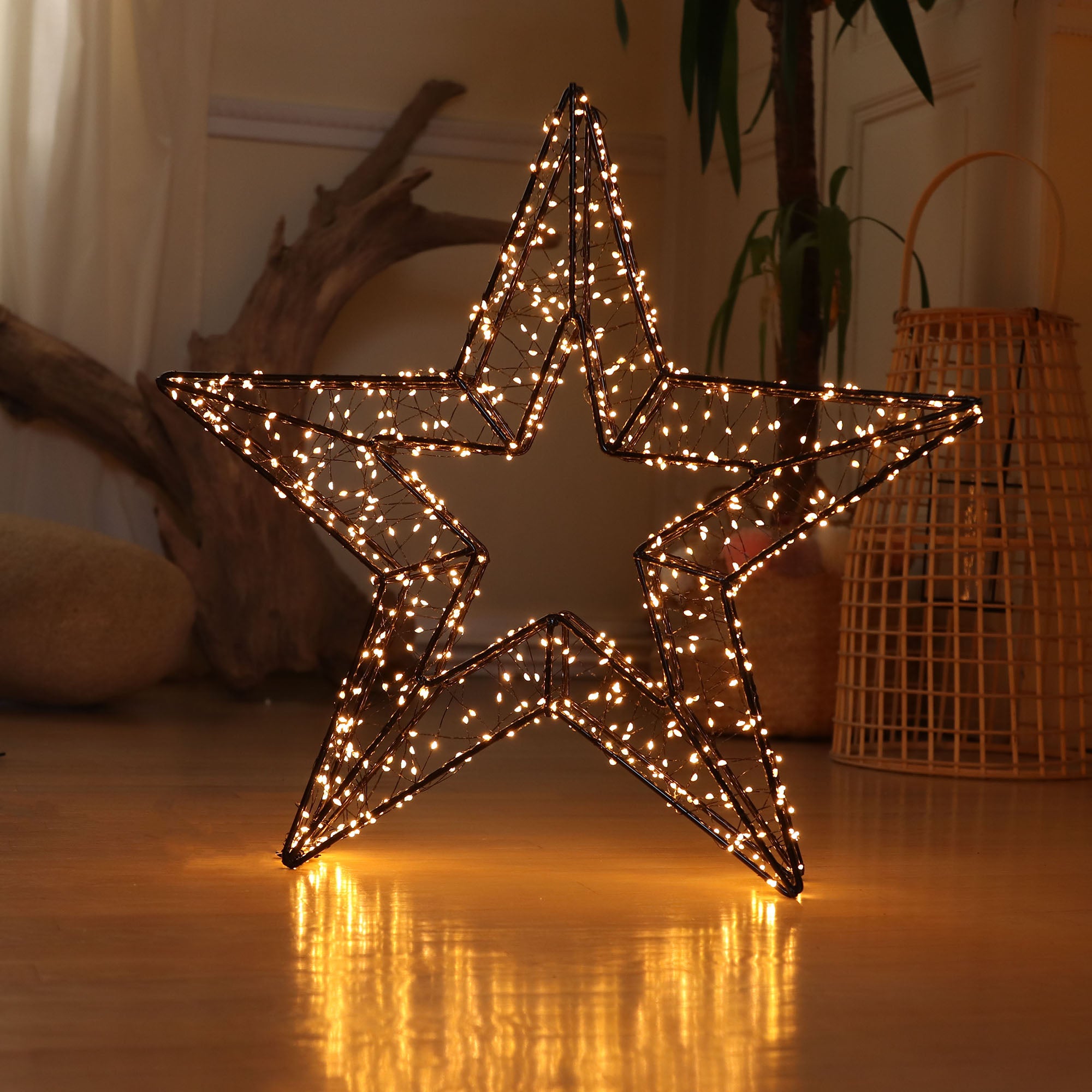 Étoile 3D lumineuse