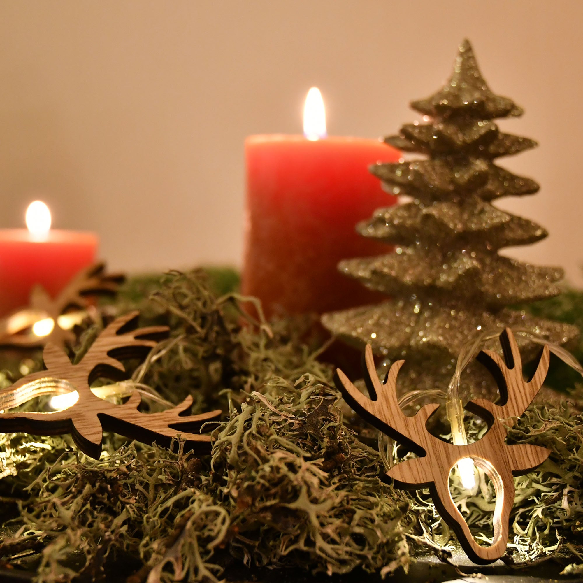 Guirlande lumineuse en bois